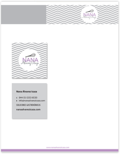nana diseño logotipo, tarjeta de presentación